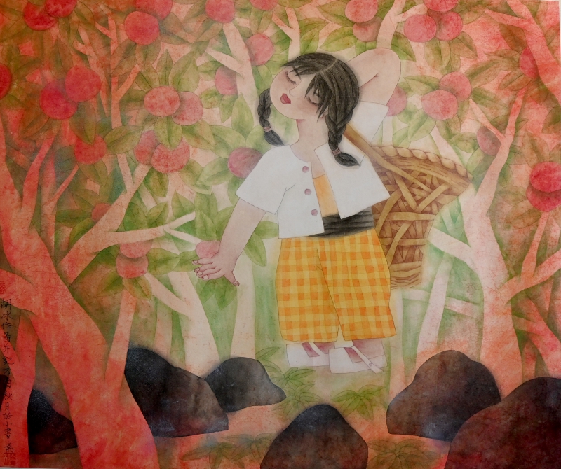 摘桃女孩(1)
