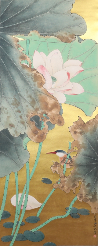 荷花翠鸟(1)