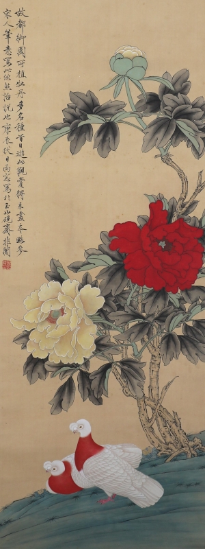 牡丹双鸽(1)