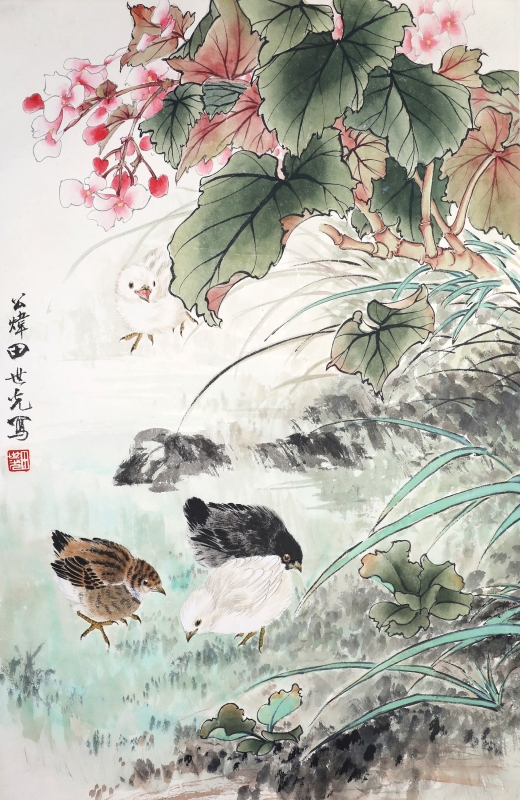 雏鸡游园图(1)